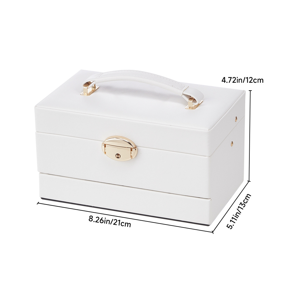 Three Tier Jewelry Box with Drawers and Lock